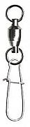 Фото вертлюг с карабином ball bearing swivel with nice snap, цвет black nikel, размер 3 (50шт.)