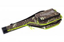 Фото чехол для зимних удочек "condor" l-65, жёсткий, зелёный мрамор, лимонный кант