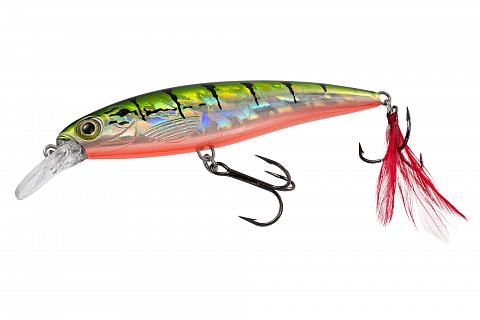 Фото воблер kyoda luck minnow-100su, длина 10 см, вес 15 гр, цвет p348, заглубление 1,0-1,2 м.